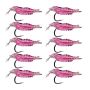 10 Piece Shrimp Lures With Hook Tranparent - 4CM