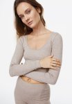 Thermolite Ribbed Top - Light Beige Marl