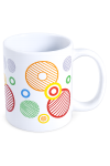 Mug 11OZ Porcelain Glaze Circle Color