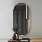 Odessa Aluminium Mirror Gold Small Large - Large