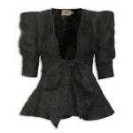Black Lurex Floral Brocade Jacket