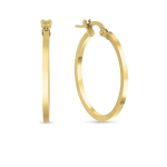 Yellow Gold Square Hoop Earrings