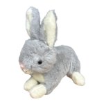 Plush Soft Toy 30CM - Grey Rabbit Lying