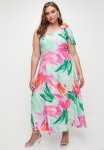 Asymmetric Bow Detail Maxi Dress - Hot Pink.