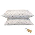 Smte Soft Standard Pillowcase Set 2 Pieces With Smte KEYRING-A5 With Keychain
