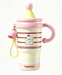 20OZ Insulated Tumbler With Straw Lid And Handle Rainbow