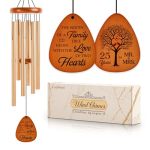 25TH Wedding Anniversary Wind Chime Happy 25TH Anniversary Romantic Gifts For Couple Parents Wife Husband Friends Sliver Anniver