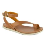Ugalonci Toe Loop Leather Ankle Tie Sandals - Hazel - 8