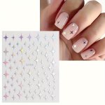 Shimmering Holographic Nail Art Stickers - Self-adhesive Papers For Creative Nail Design And Decoration