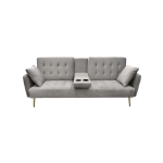 Sofa Bed With Cupholders Grey