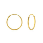 C928-C36662 - Gold Plated Round Hoop Earrings 18MM