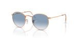 Round Metal Unisex Sunglasses In Rose Gold - Rose Gold