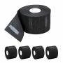 Disposable Paper Barber Neck Strips - 5 Rolls 500 Strips Black Professional Stretchy Paper Neck Band For Salon Haircut Styling