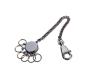 Key-ring With Patent Chain Chrome Black