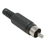 RCA Plastic Steel Connector Black