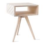 White Hexa Bedside Table
