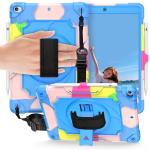 360 Degree Rotation Turntable Contrast Color Robot Shockproof Silicone + PC Protective Case With Holder For Ipad 10.2 10.2 202