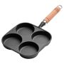 Four-hole Cast Iron Egg Pan Non-stick Frying Skillet Thickened Omelette