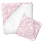 Unicorn Muslin Hooded Towel With Washcloth By