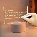 A Diy Message Board Creative Night Light Atmosphere Light Rectangular Shaped LED Table Lamp Valentine's Day Thanksgiving Christm