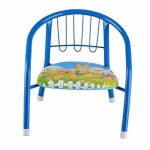 Cartoon Design Baby Chair With Metal Backrest Frame - Yellow