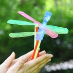 15 30 45PCS Plastic Dragonfly Flying Toys Easy To Assemble Bright Colors Perfect For Parties Portable And Educational Game Toys