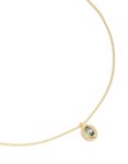Goldair Gold Plated Brass Aquamarine Cubic Zirconia March Birthstone Necklace