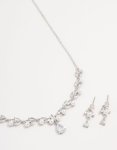 Silver Cubic Zirconia & Pearl Jewellery Set