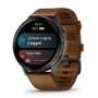 Garmin Venu 4 45MM Premium Gps Smartwatch + Leather Strap - Black