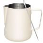 Milk Frothing Jug Metal Milk Frothing Pitcher With Latte Art Pen - White