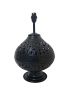 Litex Lamps Black Ivy Rounded Leaf Etched Table Lamp - Small