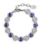 DESTINY Amethyst february Birthstone Bracelet With Swarovski Crystals