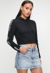 Sissy Boy Growl Power: Basic Hoodie With Branded Tape - Black