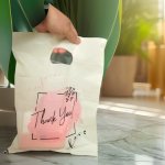 100PCS 70UM Plastic Gift Bags Assorted Sizes Punch Hole Design 3SIZE For Shops