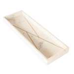 Marble Vanity Tray With Brass Inlay