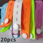 20PCS Adjustable Elastic Bands For Travel & Storage - Durable Polyester Space-saving Organizer Straps With Stretch Buckle Holes