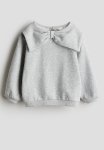 Bow-detail Sweatshirt - Grey