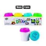 Edu Play Dough Neon Tube 60G 4PC