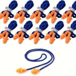 Value Pack 10SETS 50SETS Ear Plugs Reusable Silicone Earplugs With Cord Sleeping Individually Wrapped Ear Plugs Hearing Protecti