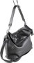 King Kong Leather Soft Foldover Tote Bag Black