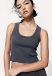 Short Vest Top - Dark Grey
