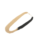 Black And Gold Looped Multi Chain Necklace - Black And Gold Powder