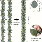 1PC Eucalyptus Garland - Lifelike Faux Greenery - Versatile Decor For Holidays Weddings & Home - 179.83 Cm