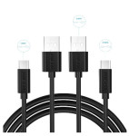 Choetech Usb-c To USB 2.0 Type A Black 6PK