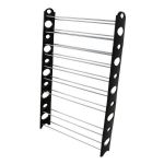 10 Tier Stackable Black Frame Shoe Rack