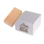 Shiny Wooden Hand Stamp 45X15MM