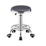 Zs - Round Rolling Stool With Foot Rest