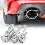 3 Size Exhaust Sound Amplifier Silver Turbo Whistle Exhaust Pipe Aluminum Sound Simulator With Installation Tools