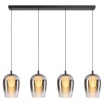 Meteor 4 Light Smoke Glass LED Linear Light
