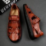 Men's Closed Toe Sandals Durable Non Slip Outdoor Hiking Trekking Sandals Comfy Beach Shoes Spring And Summer